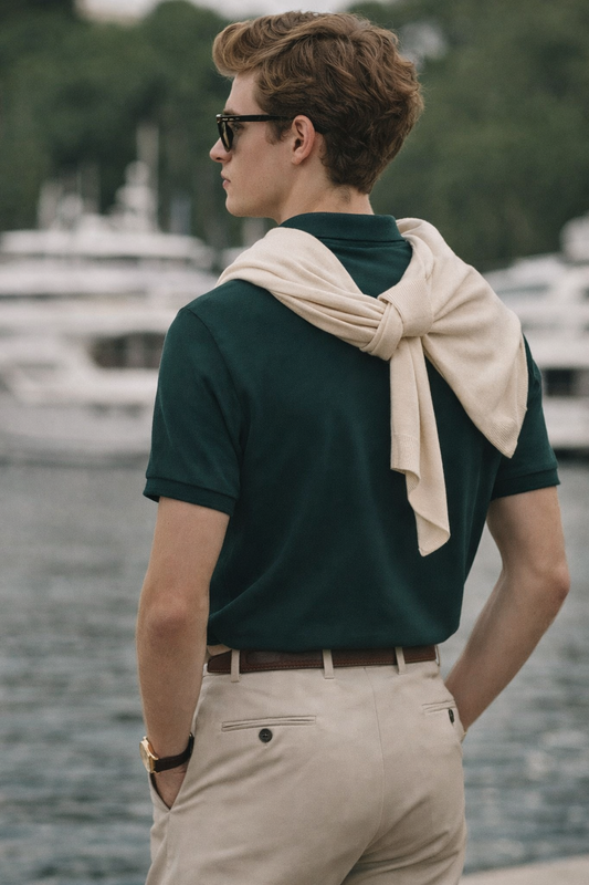 Men’s Old Money Polo T-Shirt – Classic Luxury Smart Fit Minimal Tee