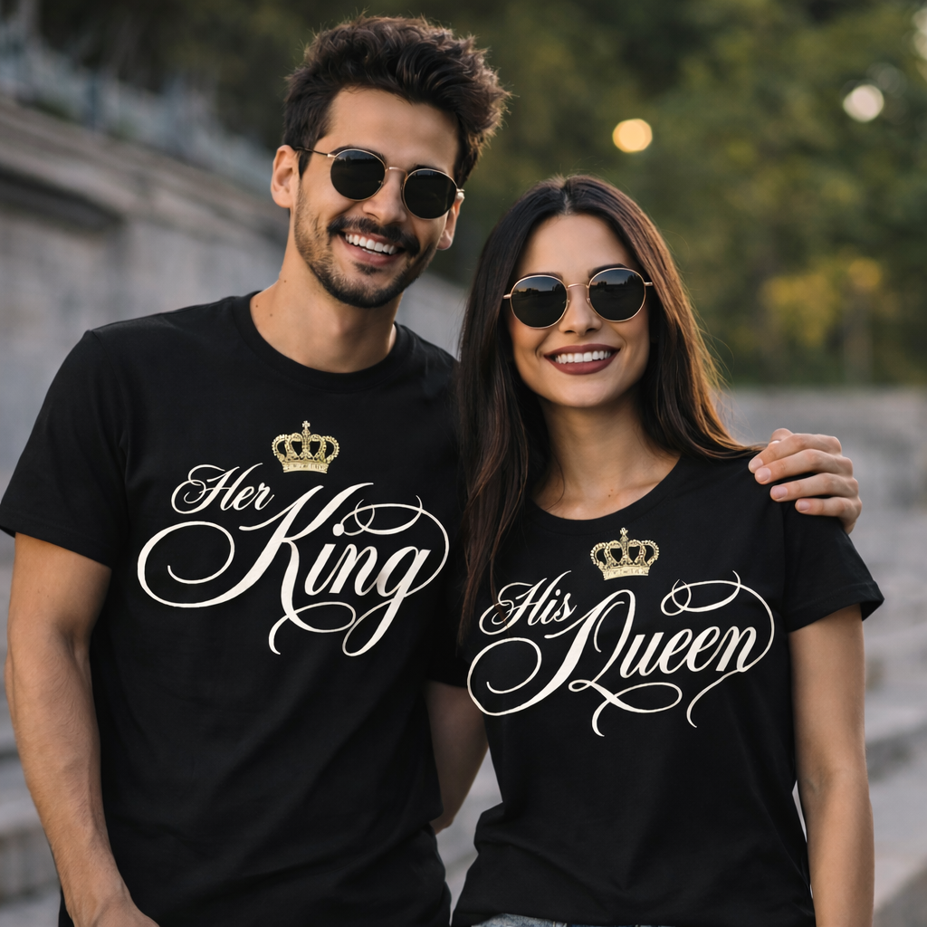 His Queen T-Shirt for Women | Matching Couple Tee | Buy Combo & Save | Romantic Queen Shirt