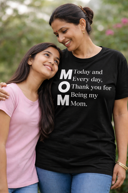 MOM Quote T-Shirt – “Thank You Mom” Emotional Gift Tee | Mother’s Day Special Women’s Graphic Shirt