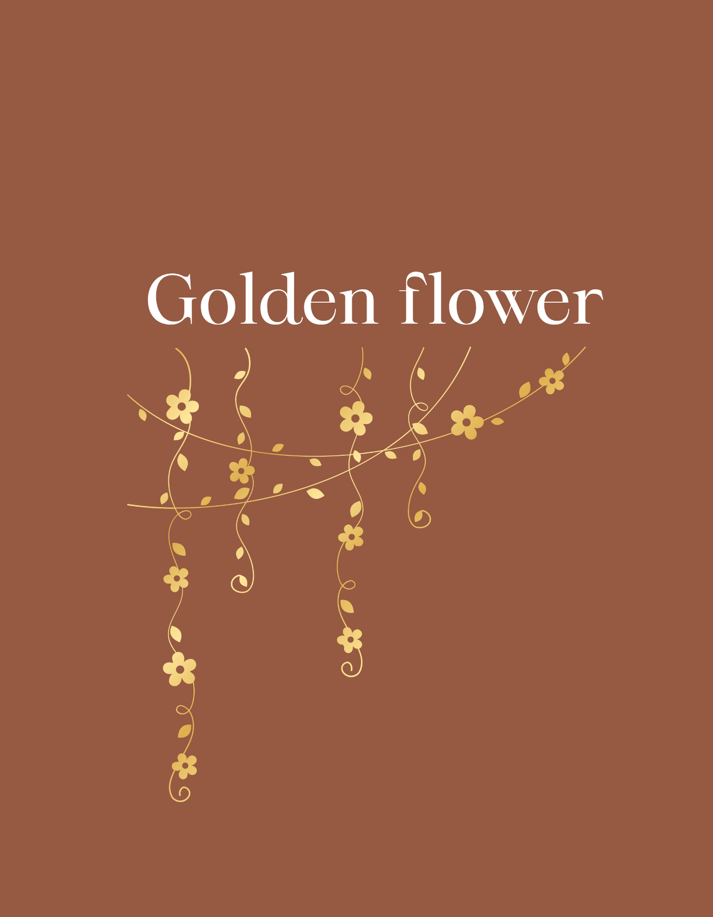 Golden Flower Aesthetic T-Shirt – Minimal Floral Graphic Tee