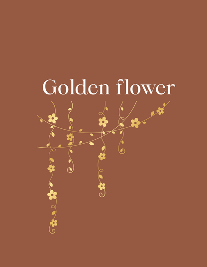 Golden Flower Aesthetic T-Shirt – Minimal Floral Graphic Tee