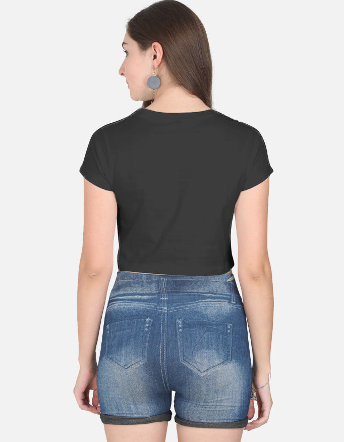 Minimal Floral Streetwear Crop Top