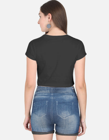Minimal Floral Streetwear Crop Top