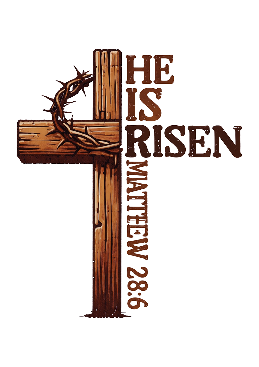 He Is Risen Cross T-Shirt | Easter Faith Tee