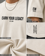 Premium cotton oversized streetwear t-shirt close-up