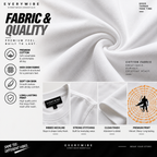 Everywibe white oversized T-shirt showing premium cotton fabric, soft texture and quality stitching