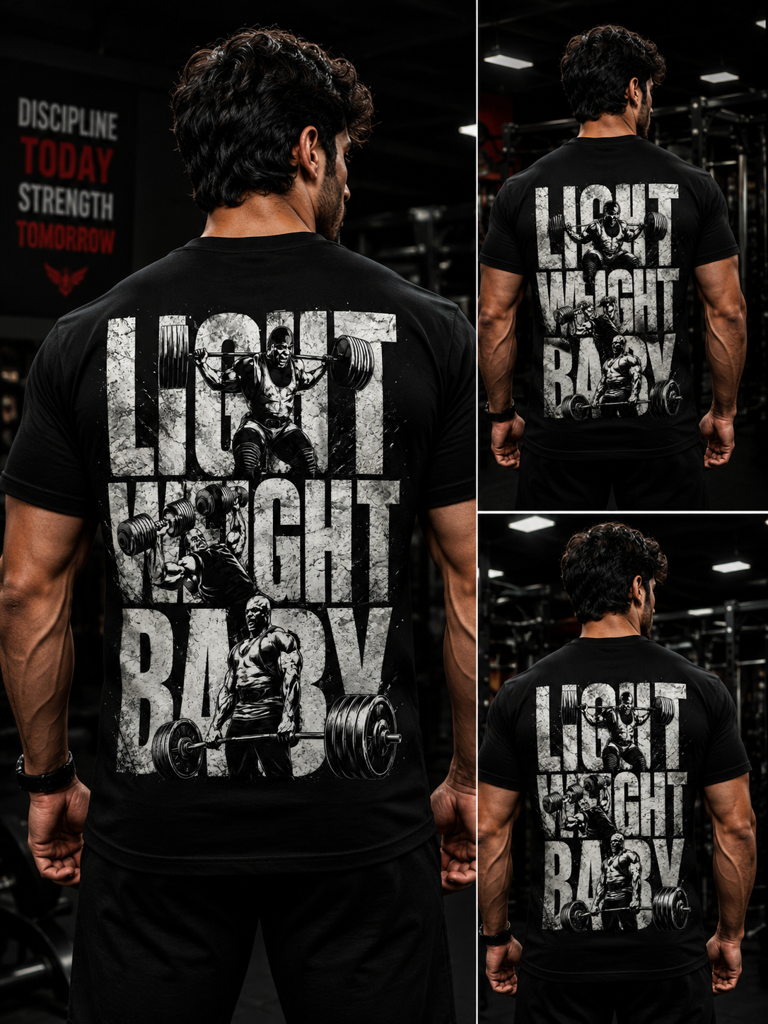 LIGHT WEIGHT BABY Regular Fit Crew Neck Gym T-Shirt