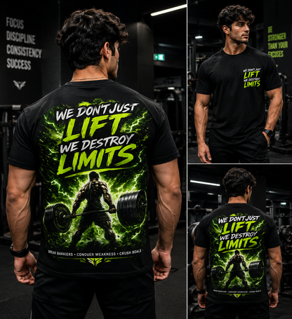 We Don’t Just Lift We Destroy Limits Gym T-Shirt